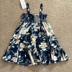 Ralph Lauren Blue and White Casual Dress smocked size 24M girls NWT